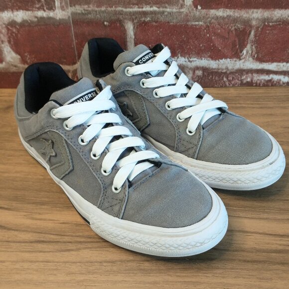 Converse Sneakers Girls Size 3 All Star Gray Lace Up Low Top Shoes - Picture 2 of 7